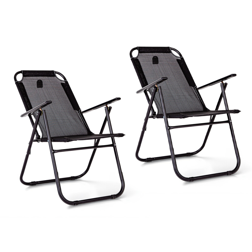 Royalford Folding Camping Chairs For Adults, Portable - Pack Of 2