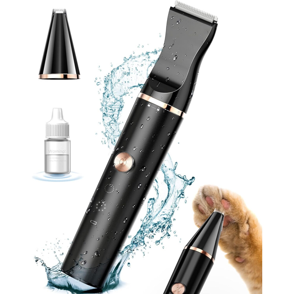 oneisall Cat Clippers with Double Blades Silent Cat Paw Trimmer Paw Trimmer Shaver Cats Dogs Hair Between Paws Face Ears Eyes