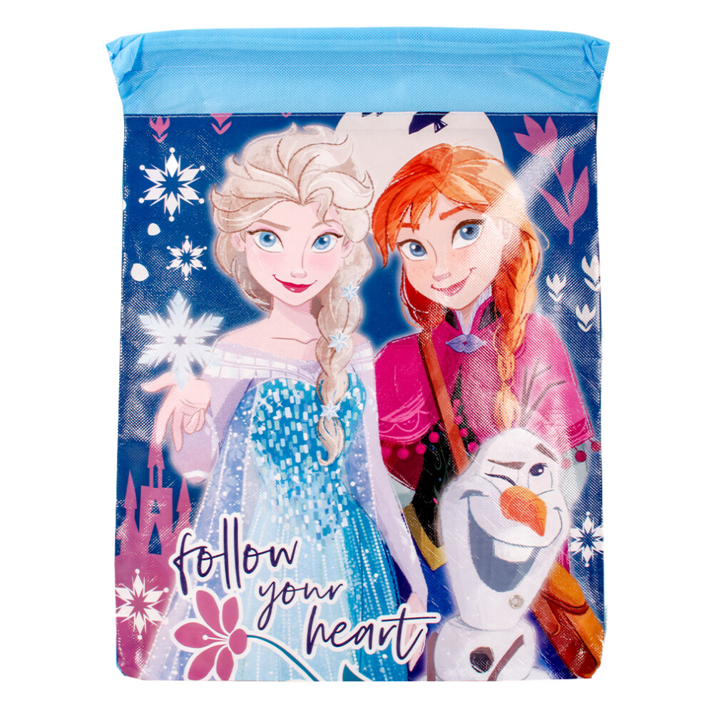 Frozen Follow Your Heart Drawstring Bag, Gym Bag Shoe School PE Bag