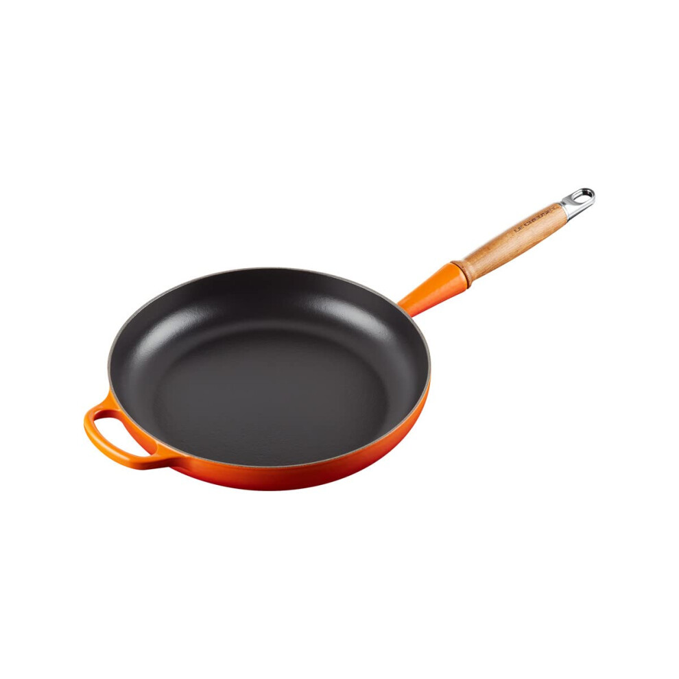 Le Creuset Signature Cast Iron Frying Pan With Wooden Handle 28cm Volcanic, 20258280900422