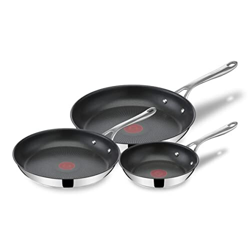 Tefal Tefal E304S344 Jamie Oliver Set x 3 τηγάνια, 20-24-28 cm, ανοξείδωτο ατσάλι