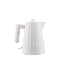 Alessi Plissé MDL06/1WUK - Electric Kettle in Thermoplastic Resin, English Plug 2400W, 100 cl, White