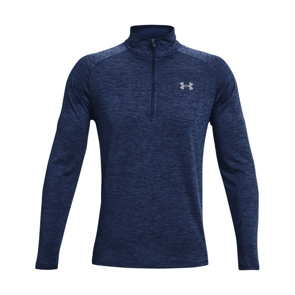 (L, Naval Academy) Under Armour Mens Tech Half Zip Top