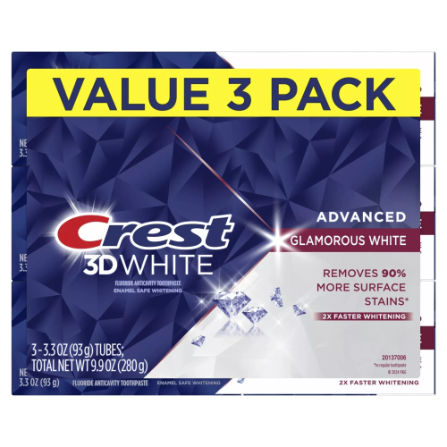 Crest Dentifrice Crest 3D White Glamorous White - 93 g (3 pack) 1