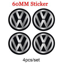 (60mm wheel) center hub cap cover decal stickers For Volkswagen