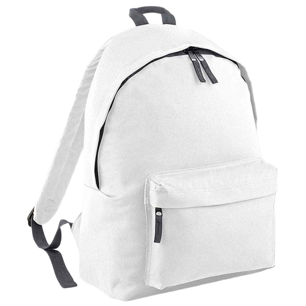 (One Size, White/Graphite Grey) Bagbase Original Plain Backpack