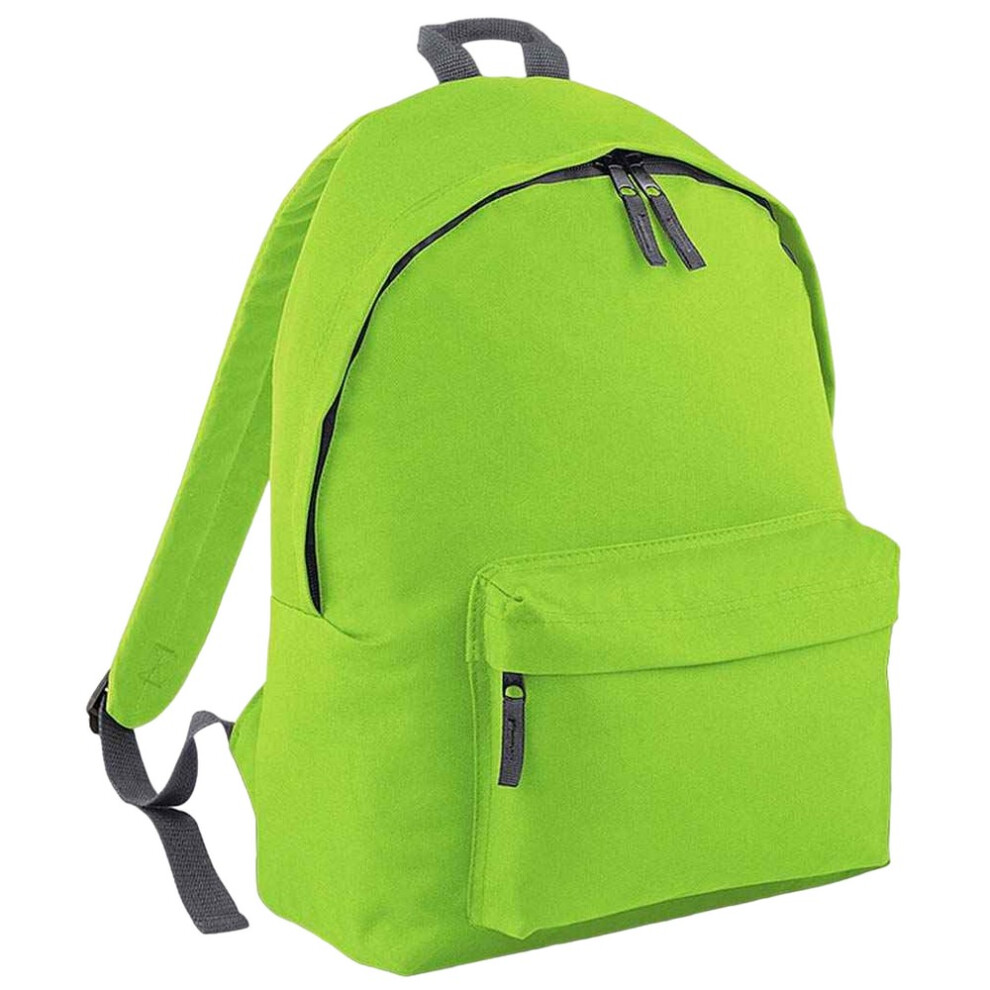 (One Size, Lime Green/Graphite Grey) Bagbase Original Plain Backpack