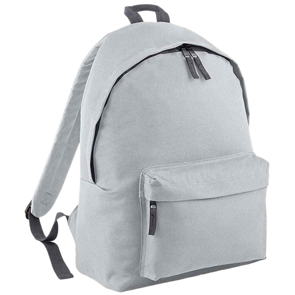 (One Size, Light Grey/Graphite Grey) Bagbase Original Plain Backpack