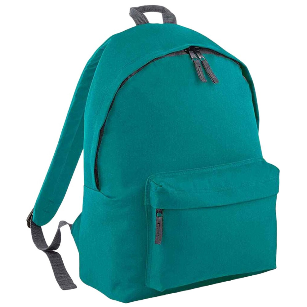 (One Size, Emerald/Graphite Grey) Bagbase Original Plain Backpack