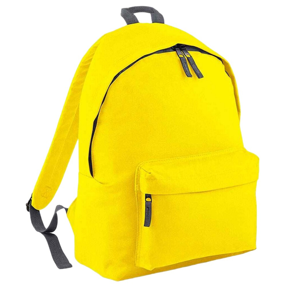 (One Size, Yellow/Graphite Grey) Bagbase Original Plain Backpack