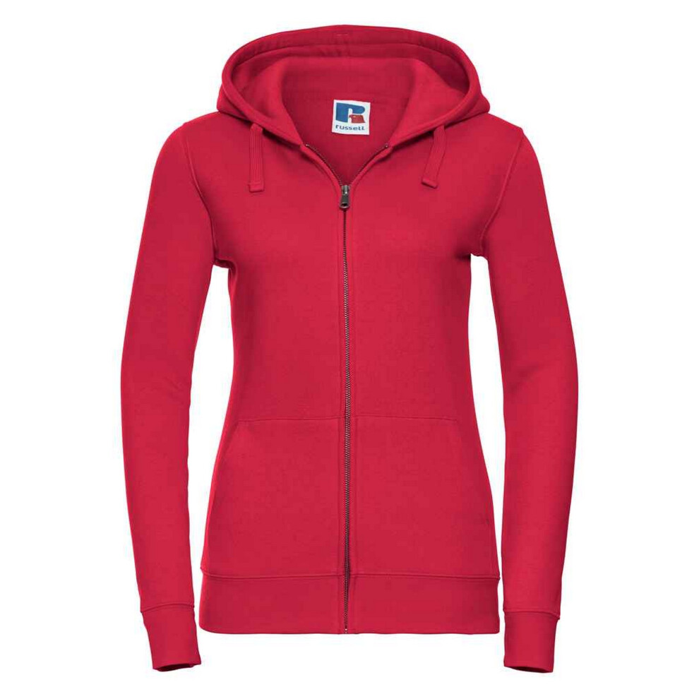 (M, Classic Red) Russell Womens/Ladies Authentic Full Zip Hoodie