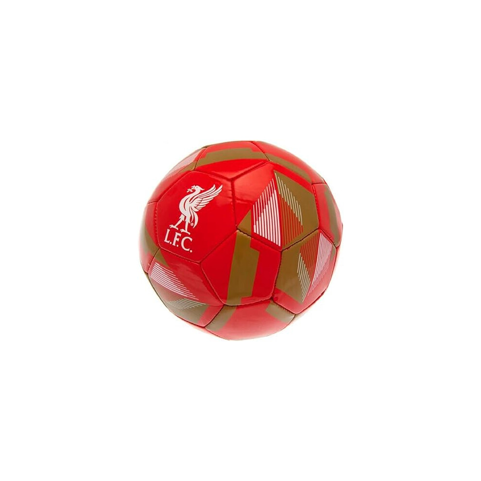 Liverpool Fc Official Crested Size 5 Football Red