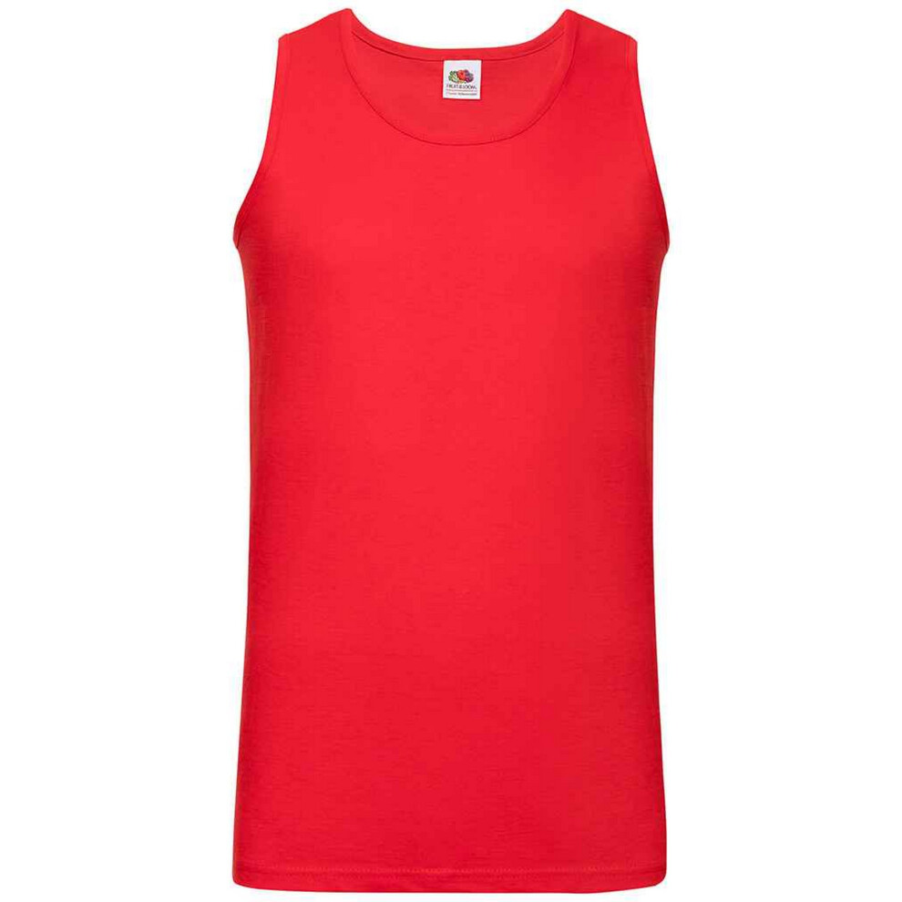 (XL, Red) Fruit Of The Loom Mens Athletic Vest Top