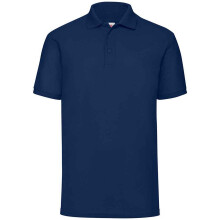 (L, Navy) Fruit of the Loom Mens Pique Polo Shirt