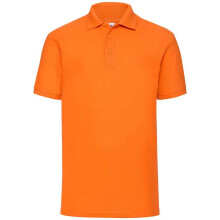 (3XL, Orange) Fruit of the Loom Mens Pique Polo Shirt