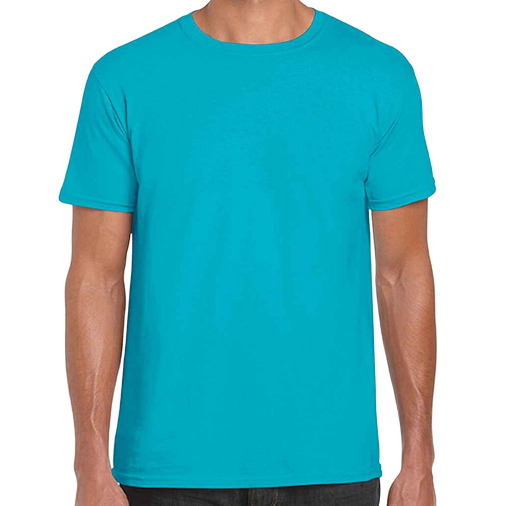 (3XL, Tropical Blue) Gildan Mens Short Sleeve Soft-Style T-Shirt