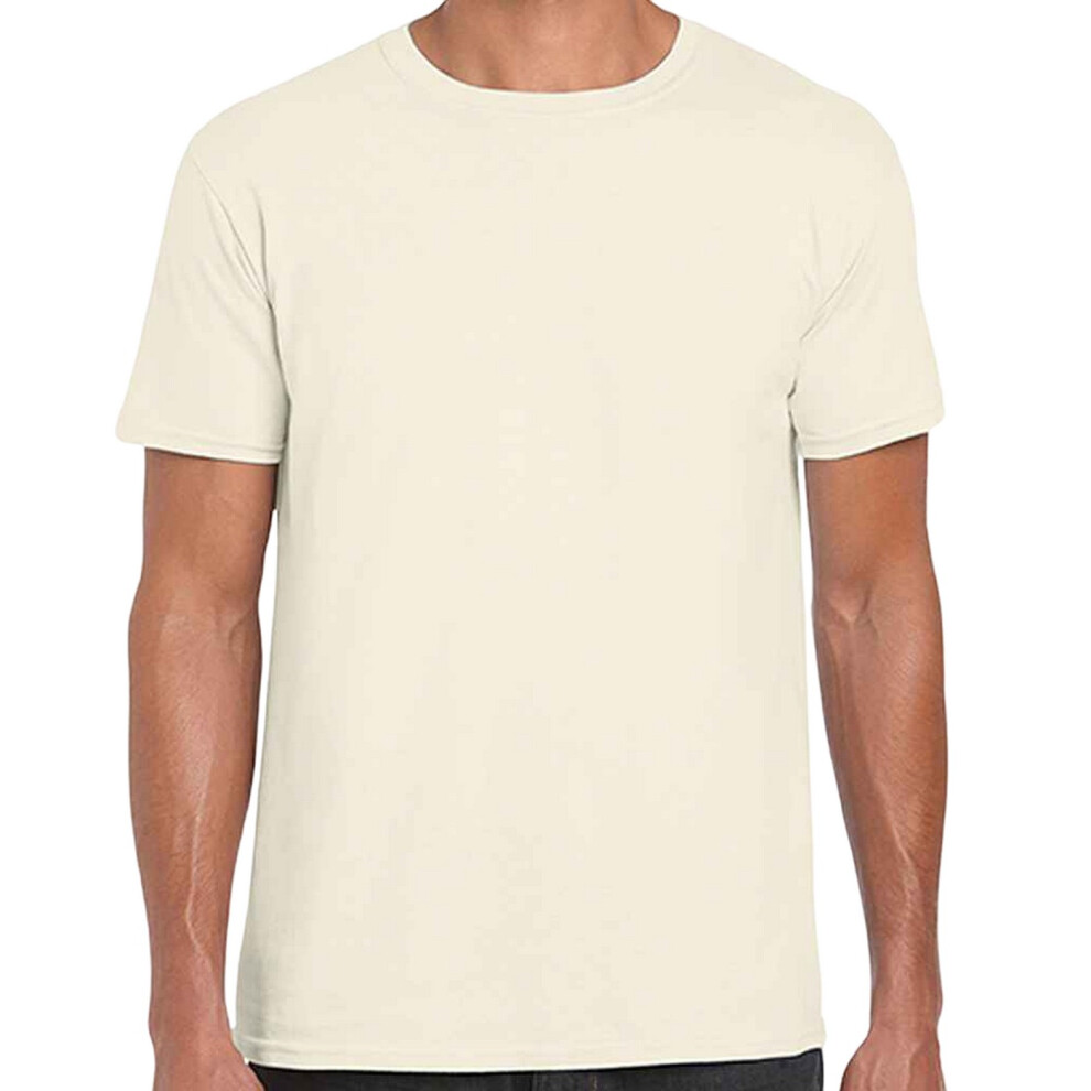 (M, Natural) Gildan Mens Short Sleeve Soft-Style T-Shirt