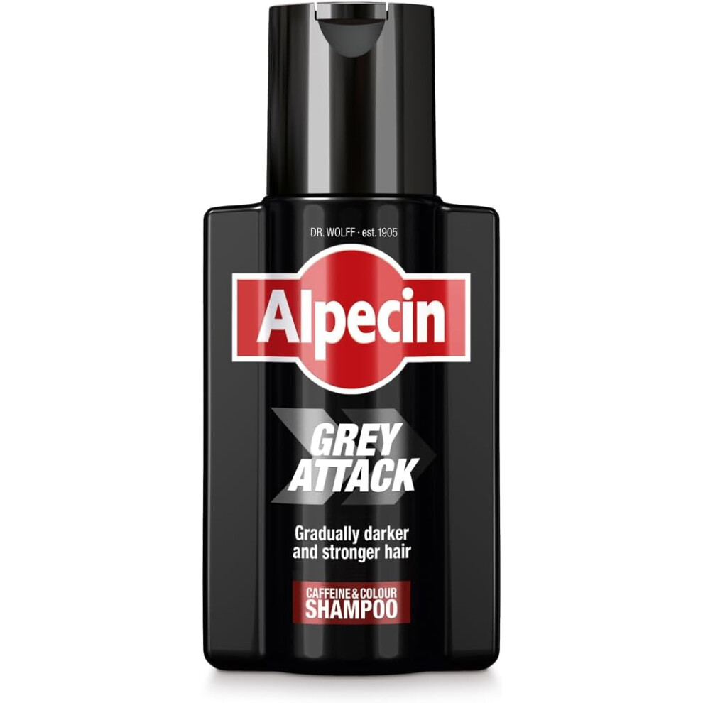 Grey Alpecin Attack Caffeine & Colour Shampoo For Men 1X 200Ml