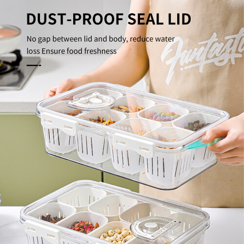 (8 Compartments) 6/8 Compartments Divided Serving Tray 2
