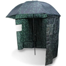 Brolly Umbrella 45" Tilt Function Ground Spike + Zip On Sides NGT Camo Fishing
