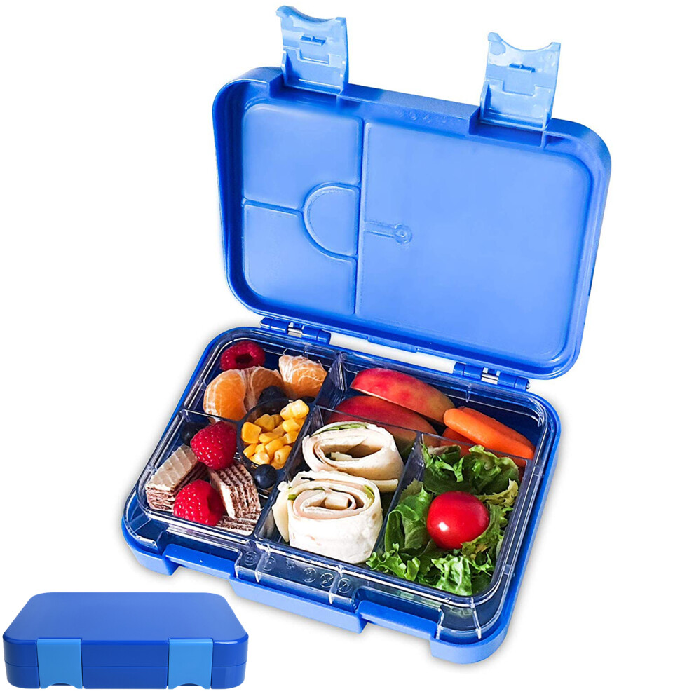 (Portable Bento Lunch Box Food Container Storage Box ( Blue )) Bento Box Lunch Box for Kids Adults - Lunch Box