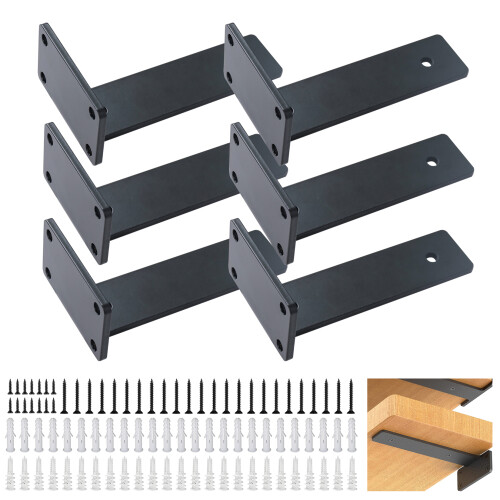 (6-Inches) 6X Cast Iron Wall Mounted L Shaped Angle