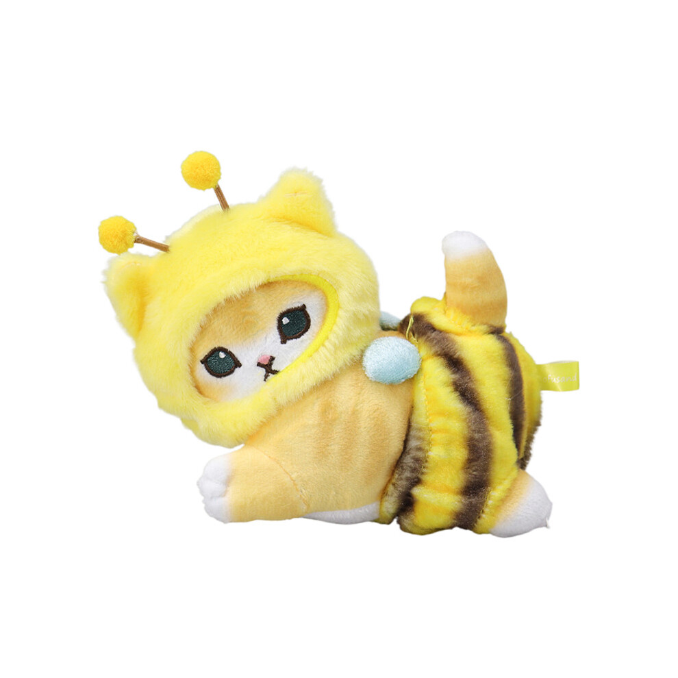 (18cm Bee Cat) Charming Lemon Cat Plush Toy Ultra Soft Short Plush Material Cute Design