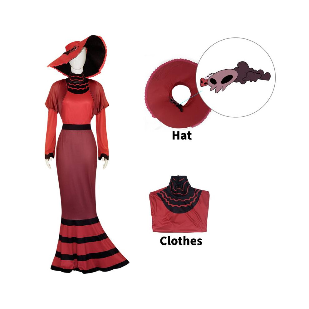 (XXL) Hazbin Hotel Rosie Cosplay Costume Cartoon Character Halloween Party Role Play