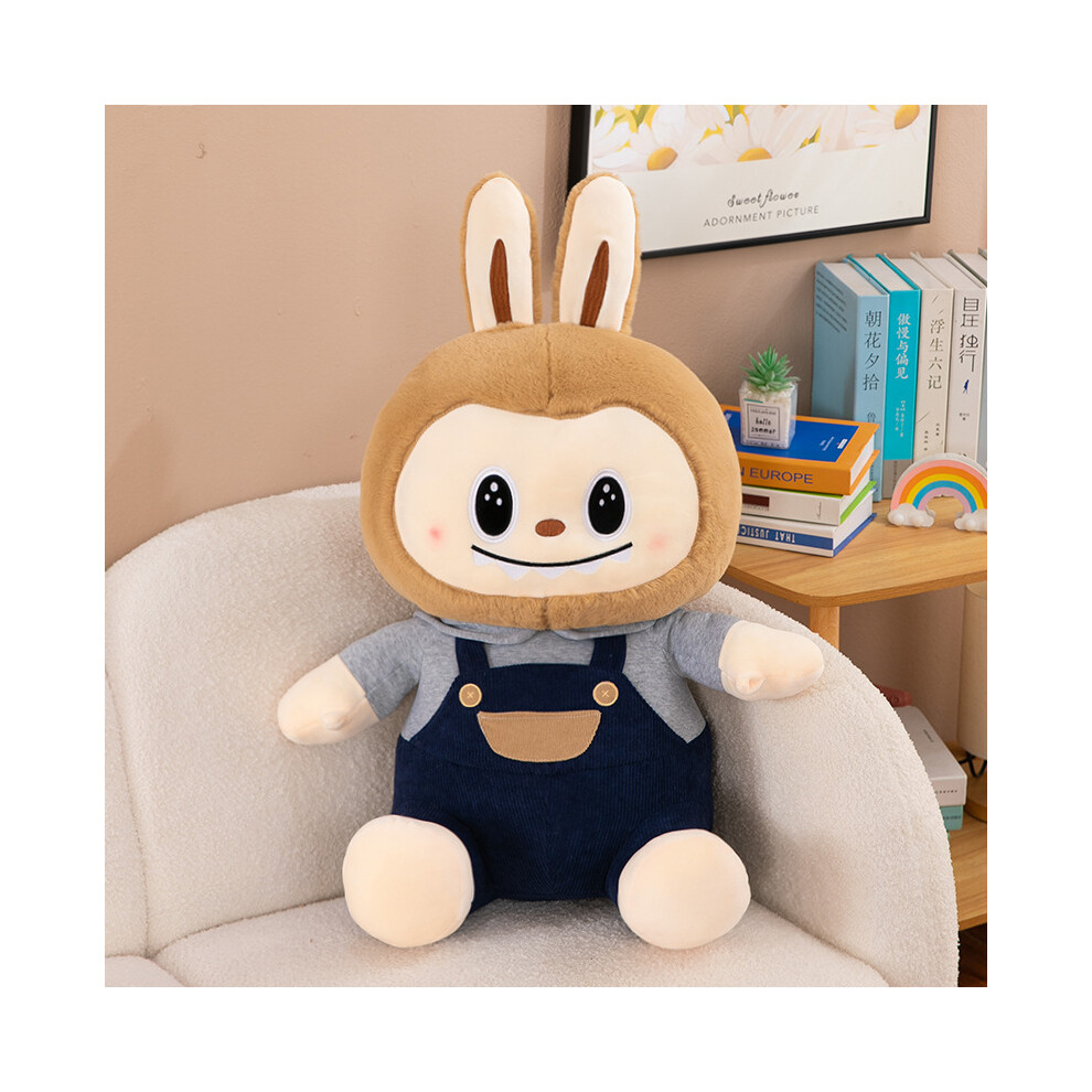 Mart Pop Labubu Rabbit Plush Doll Toy Stuffed Animal Suspenders Pp Cotton Fill