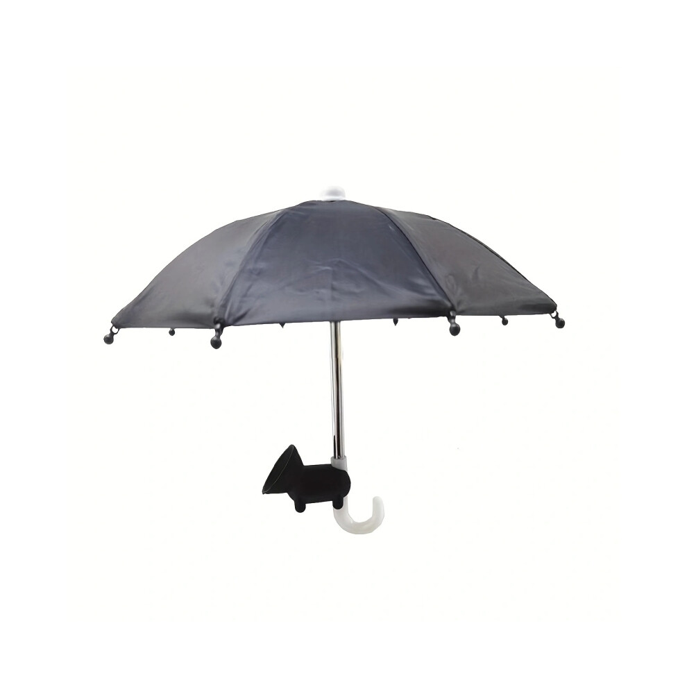 (Black) Standing Sun Umbrella Phone With Suction Cup, Sun Cover Phone Stand With Suction Cup To Protect Against Freezing Glare Black 6402857290445