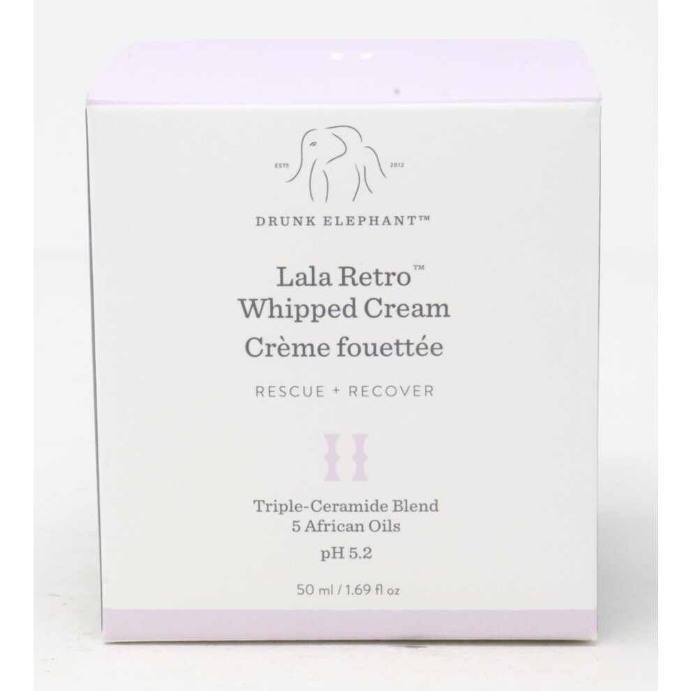 Drunk Elephant Lala Retro Nourishing Whipped Refillable Moisturizer 1.69oz  New