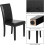 4pcs Dining Kitchen Chairs Padded Faux Leather Restaurant Home Black 6