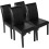 4pcs Dining Kitchen Chairs Padded Faux Leather Restaurant Home Black 1