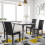 4pcs Dining Kitchen Chairs Padded Faux Leather Restaurant Home Black 2