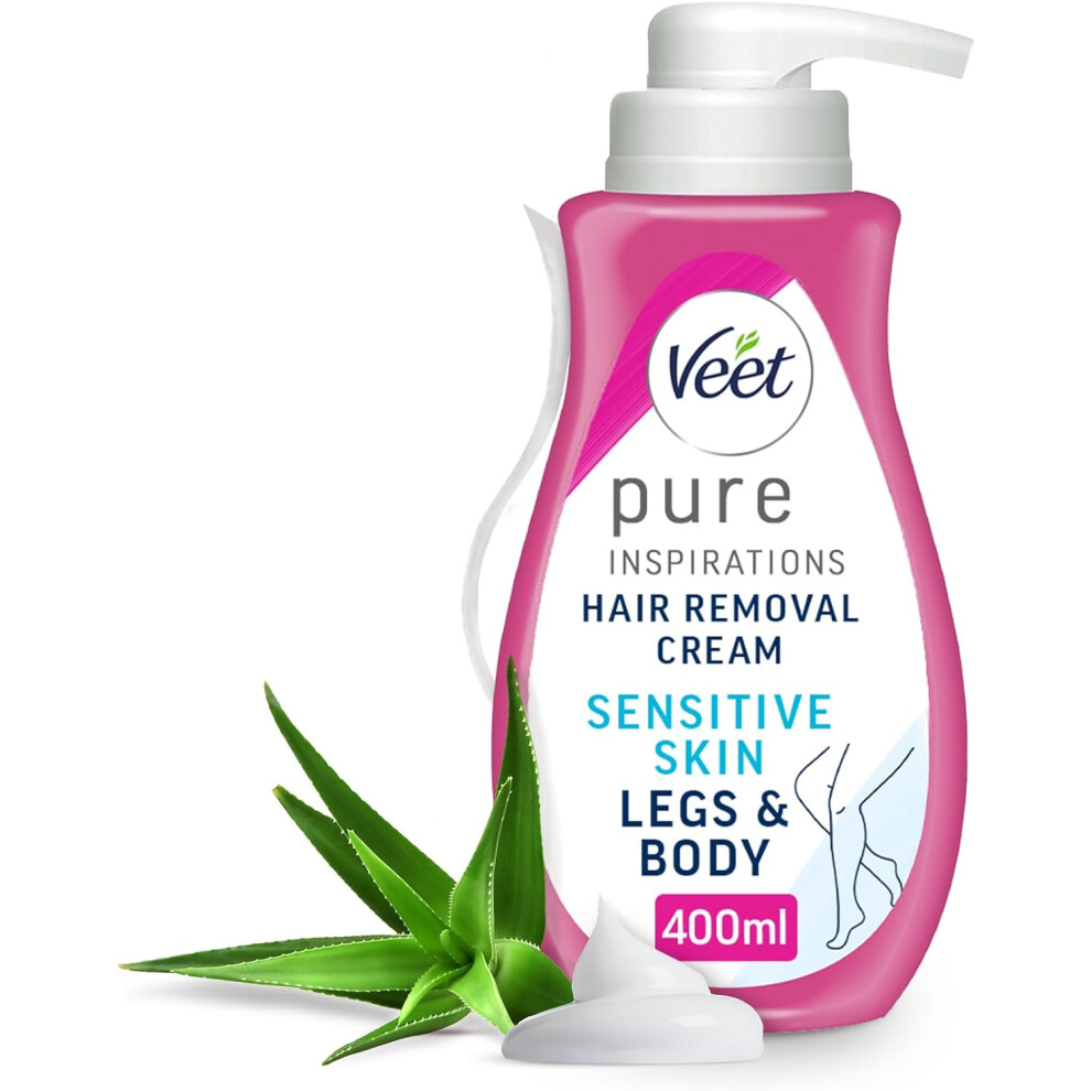 Veet Hair Removal Cream 400mlmVeet Pure Sensitive Skin Hair Removal Cream Depilatory Cream Hair Removal Cream Women Hydrating Results In 5 Minutes