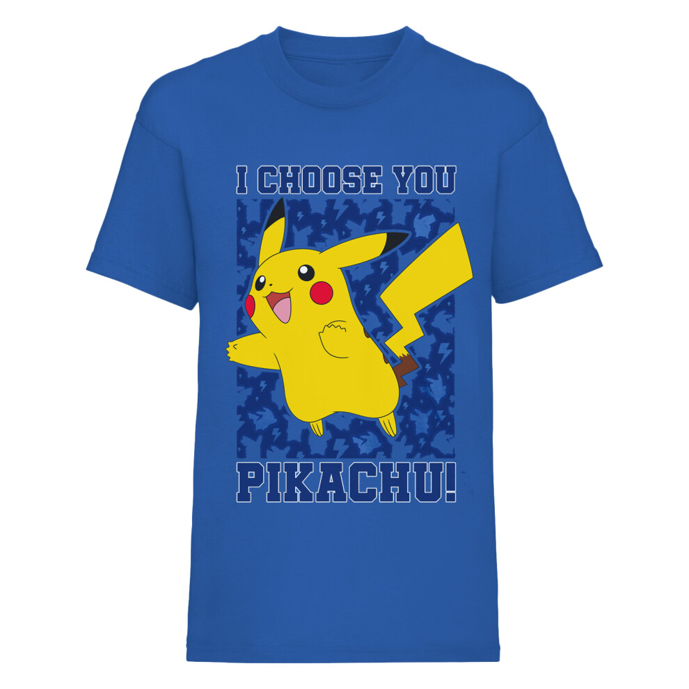 (7-8 Years, Blue) Pokemon Childrens/Kids I Choose You T-Shirt