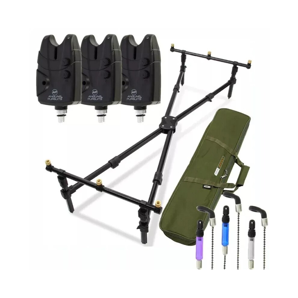 Ngt Fishing Pod Bite Alarms With Bobbins Indicators & Fishing Case Bag Pods