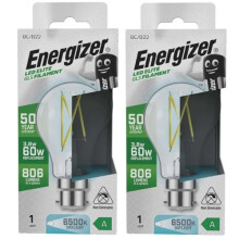 Energizer A Rated LED GLS B22 806lm 3.8W 6500K Daylight Pack of 2