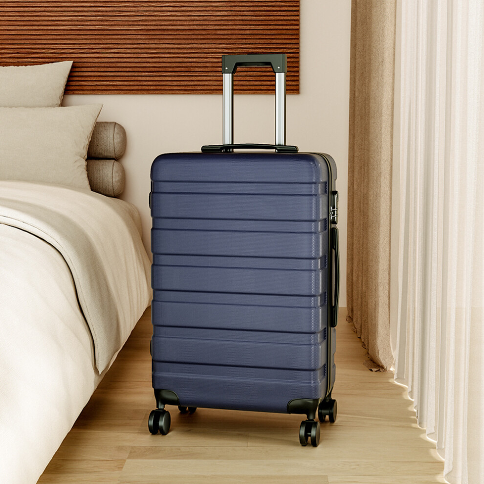 (Blue) 20 Inch Hardshell Rolling Luggage Travel Suitcase