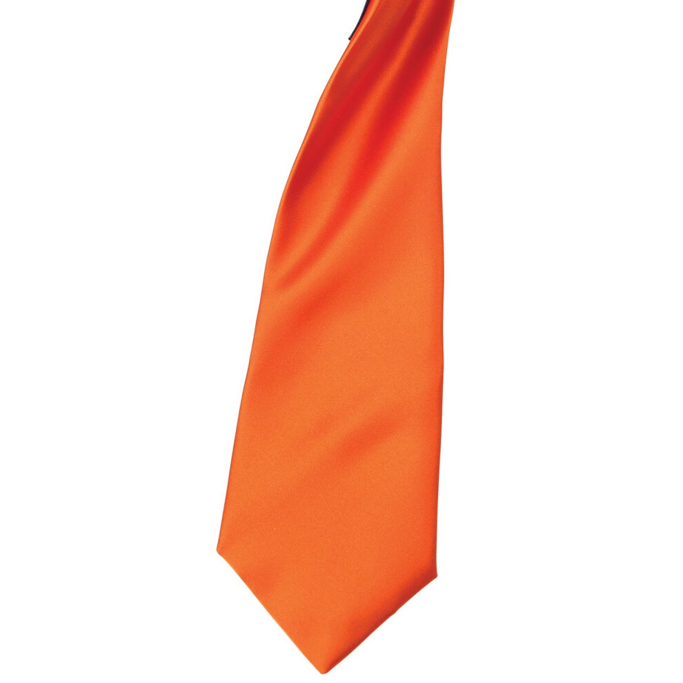 (One size, Terracotta) Premier Colours Mens Satin Clip Tie (Pack of 2)