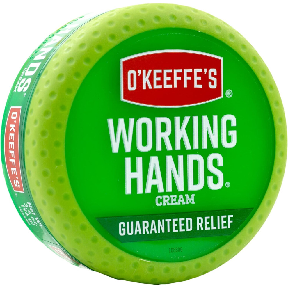 OKeeffe.s Working Hands 96g Jar Hand Cream Extremely Dry Cracked Hands Instantly Boosts Moisture Levels Creates a Protective Prevents Moisture Loss