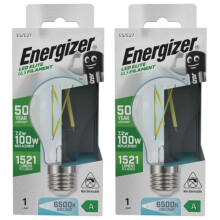 Energizer A Rated LED GLS E27 1521lm 7.2W 6500K Daylight Pack of 2