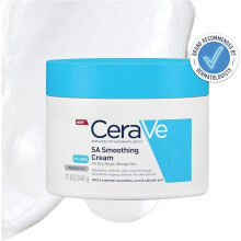 CERAVE SA Smoothing Cream for Rough and Bumpy Skin 340g with Salicylic Acid and 3 Essential Ceramides (Packaging May Vary)