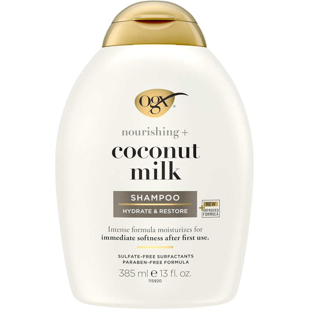 OGX Coconut Milk Hydrating Shampoo,385 ml (Pack of 1)