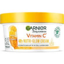 Garnier Body Superfood Body Cream Vitamin C & Mango or Dry & Dull Skin Brightening & Glowing Nourishing & Fast Absorbing Vegan Formula 300ml