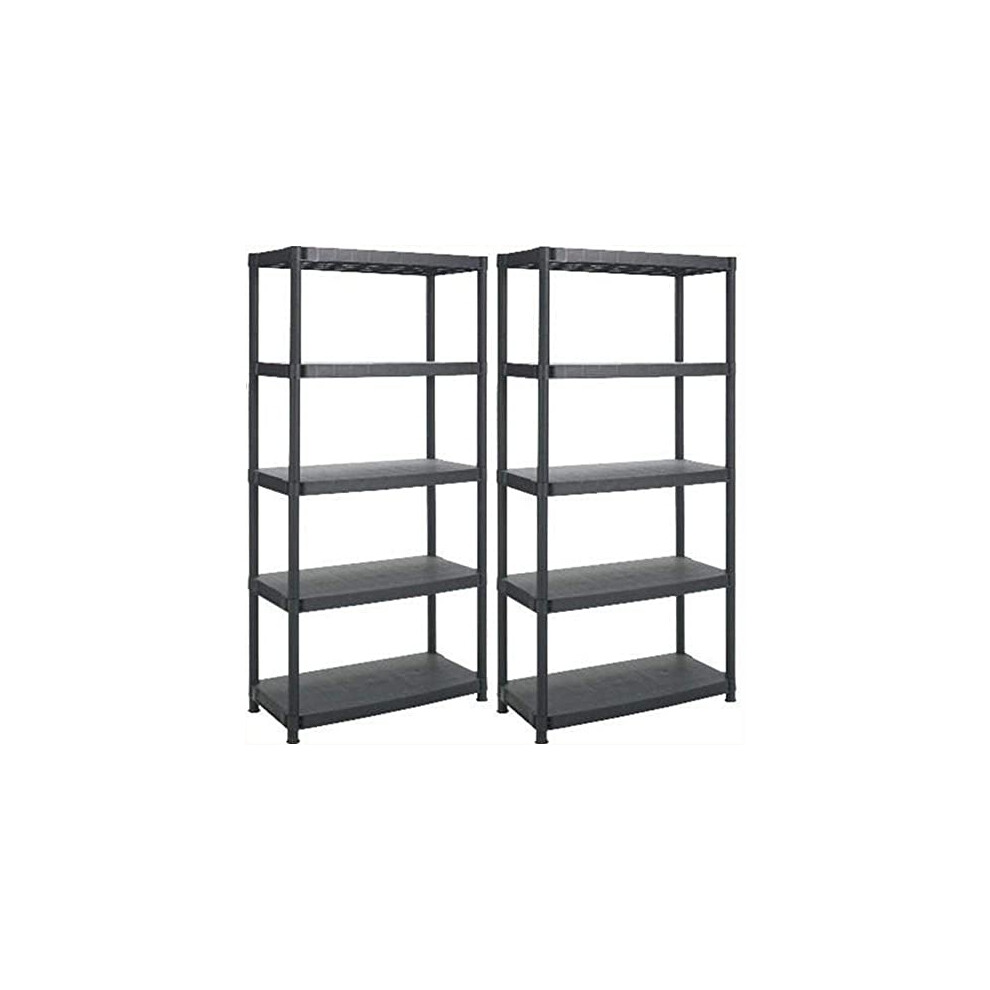 4 X 5 Tier Plastic Shelving Unit Storage Racking Shelves Garage Warehouse Shed 5060591214045