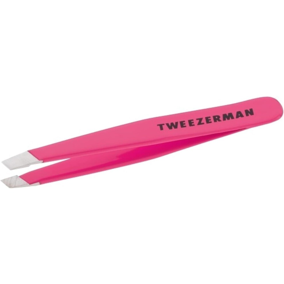 Tweezerman Neon Pink Stainless Steel Mini Slant Tweezer