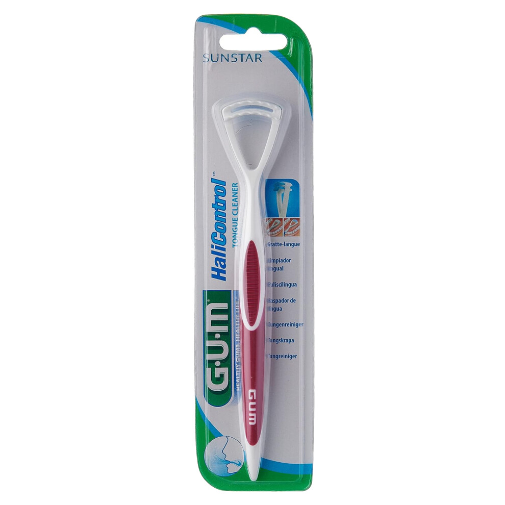 Red Gum Tongue Cleaner Halicontrol Dual Action Remove Plaque And Bacteria, Fight Against Bad Breath, Gentle On Tongue