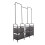 Living And Home Metal Freestanding Garment Rack with Shelves 2