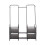 Living And Home Metal Freestanding Garment Rack with Shelves 1